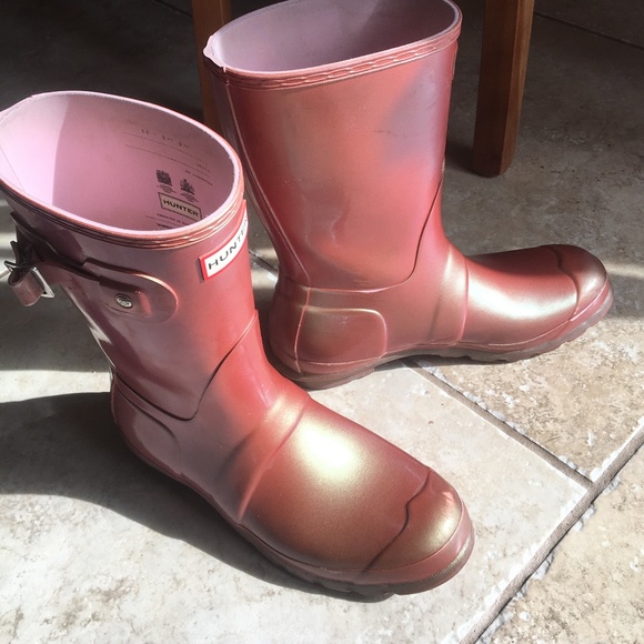 hunter iridescent boots coral - Picture 1 of 9